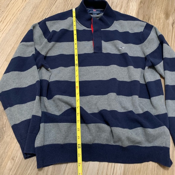 Vineyard Vines Striped Henley Mock Neck Pullover 100% Cotton MENS XL - Picture 6 of 6